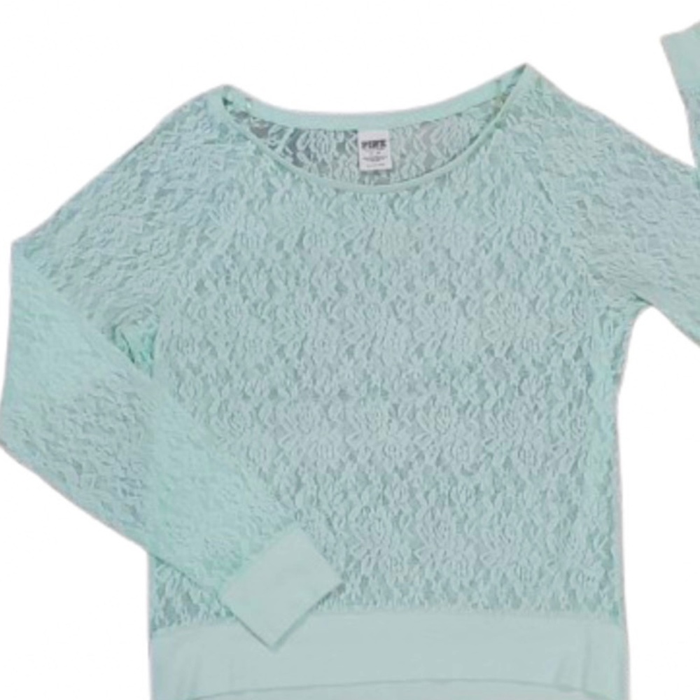 Victoria’s Secret  Lt Green Beautiful Lace Top.  Sz M